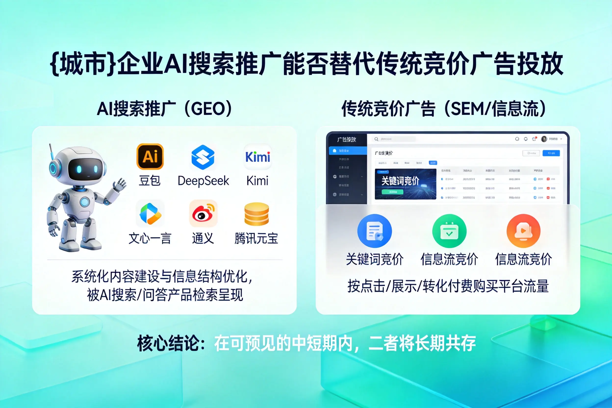 铁门关企业AI搜索推广能否替代传统竞价广告投放