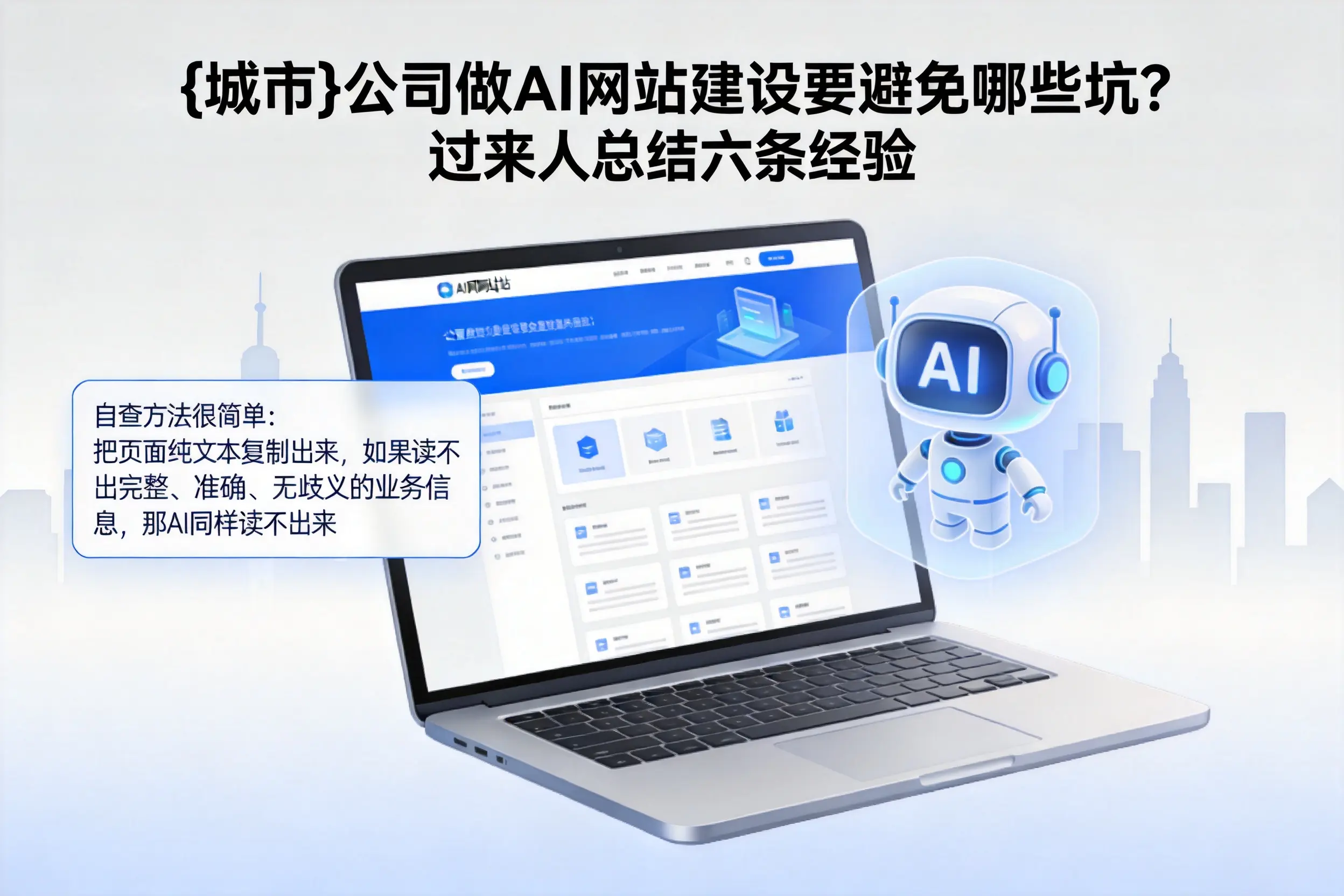 铁门关公司做AI网站建设要避免哪些坑？过来人总结六条经验