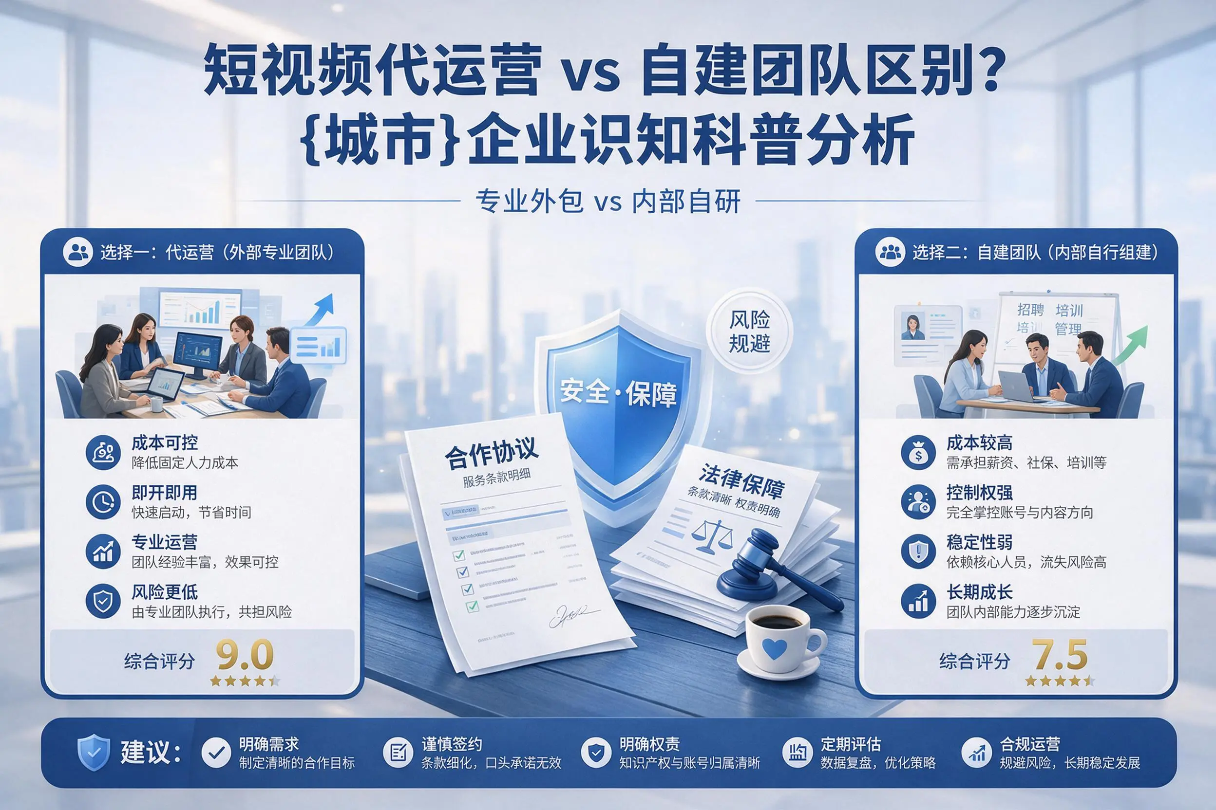 短视频代运营与自建团队区别?铁门关企业认知科普分析
