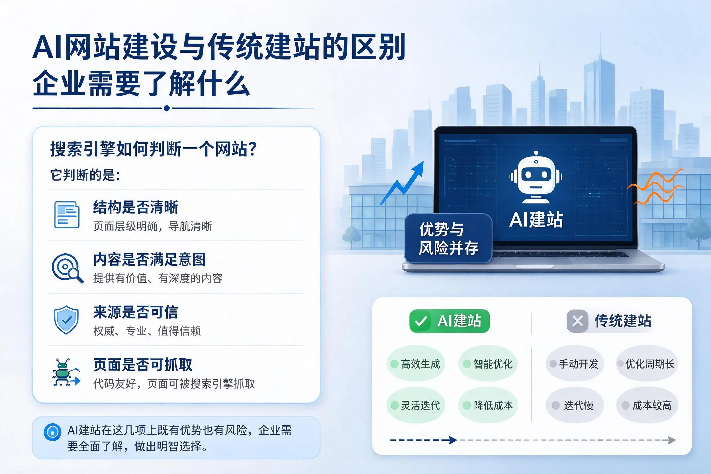 AI网站建设与传统建站的区别，铁门关企业需要了解什么